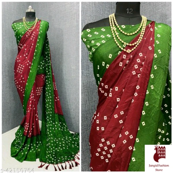 Woman Slik Sarees Alisha Sensational Sarees - Printed, 1, Free Size, Green